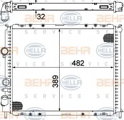 BEHR HELLA SERVICE 8MK376717781 Радіатор, охолодження двигуна