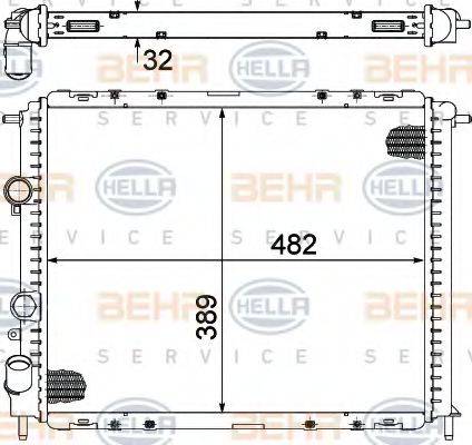 BEHR HELLA SERVICE 8MK376717791 Радіатор, охолодження двигуна