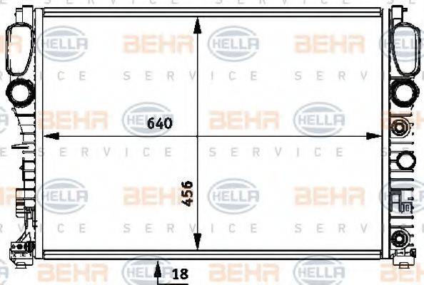 BEHR HELLA SERVICE 8MK376718011 Радіатор, охолодження двигуна