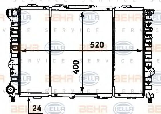 BEHR HELLA SERVICE 8MK376718101 Радіатор, охолодження двигуна