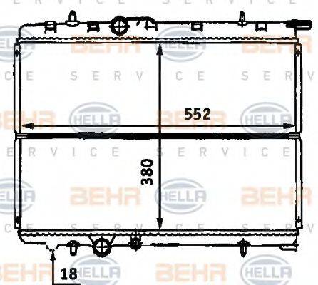 BEHR HELLA SERVICE 8MK376718131 Радіатор, охолодження двигуна