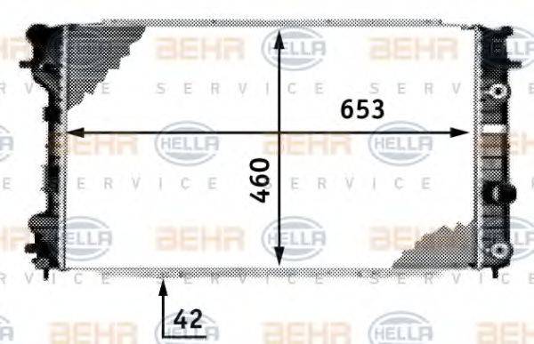 BEHR HELLA SERVICE 8MK376718681 Радіатор, охолодження двигуна