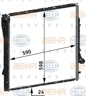 BEHR HELLA SERVICE 8MK376718761 Радіатор, охолодження двигуна