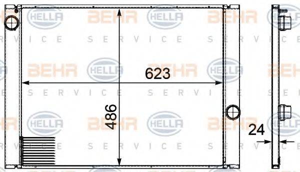 BEHR HELLA SERVICE 8MK376719141 Радіатор, охолодження двигуна