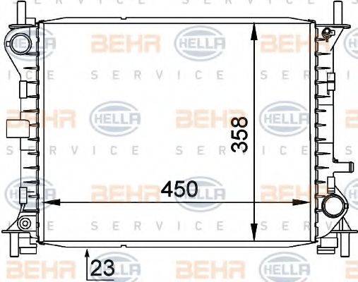 BEHR HELLA SERVICE 8MK376720281 Радіатор, охолодження двигуна