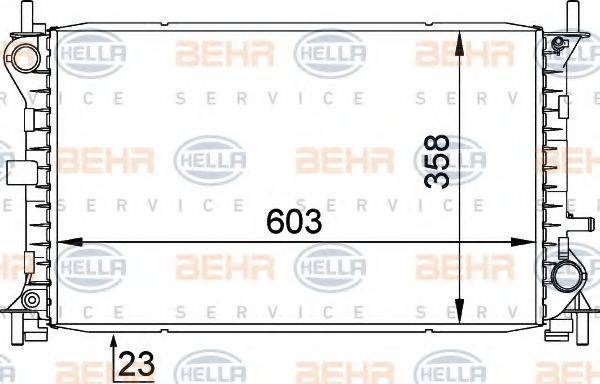 BEHR HELLA SERVICE 8MK376720291 Радіатор, охолодження двигуна