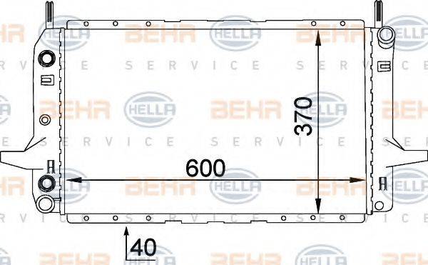 BEHR HELLA SERVICE 8MK376720621 Радіатор, охолодження двигуна