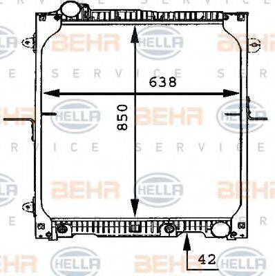 BEHR HELLA SERVICE 8MK376721181 Радіатор, охолодження двигуна