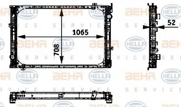 BEHR HELLA SERVICE 8MK376722351 Радіатор, охолодження двигуна