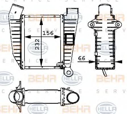 BEHR HELLA SERVICE 8ML376723001 Інтеркулер