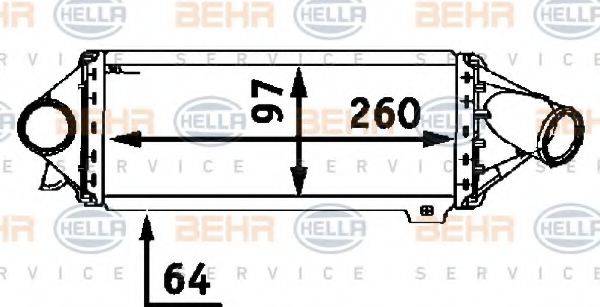 BEHR HELLA SERVICE 8ML376723061 Інтеркулер