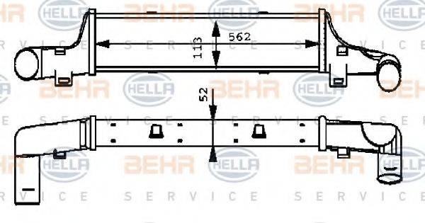 BEHR HELLA SERVICE 8ML376723151 Інтеркулер