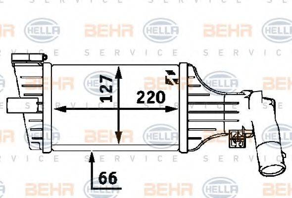 BEHR HELLA SERVICE 8ML376723181 Інтеркулер