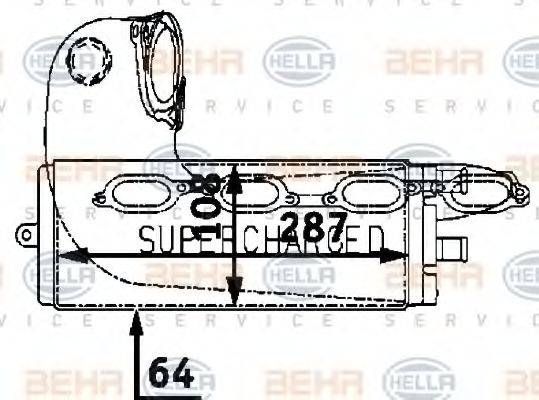 BEHR HELLA SERVICE 8ML376723231 Інтеркулер