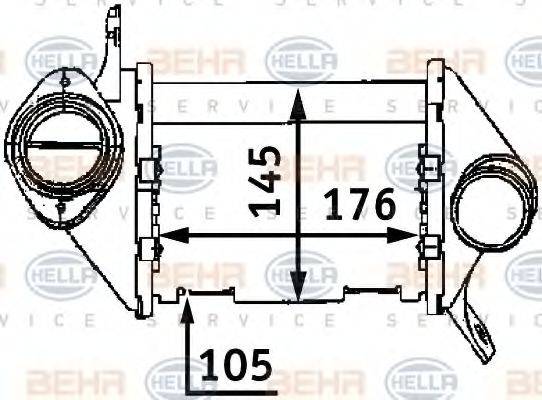 BEHR HELLA SERVICE 8ML376723331 Інтеркулер