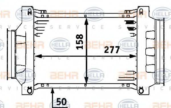 BEHR HELLA SERVICE 8ML376723431 Інтеркулер