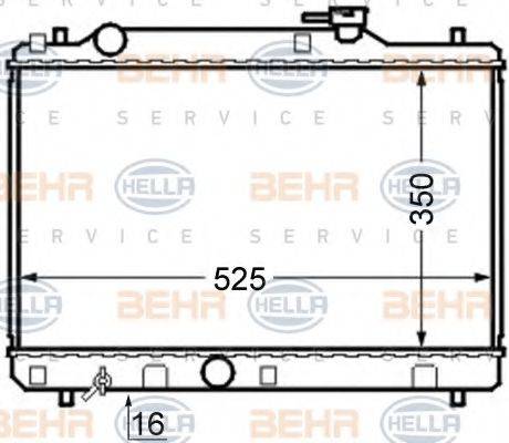 BEHR HELLA SERVICE 8MK376724581 Радіатор, охолодження двигуна