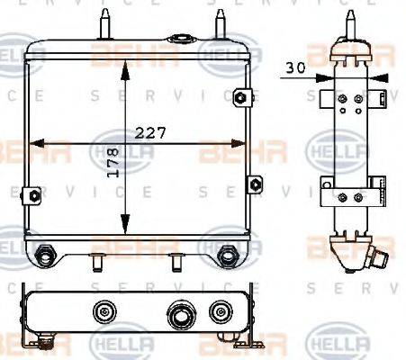 BEHR HELLA SERVICE 8MO376725461 масляний радіатор, моторне масло