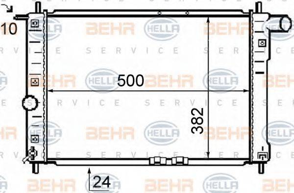 BEHR HELLA SERVICE 8MK376726501 Радіатор, охолодження двигуна