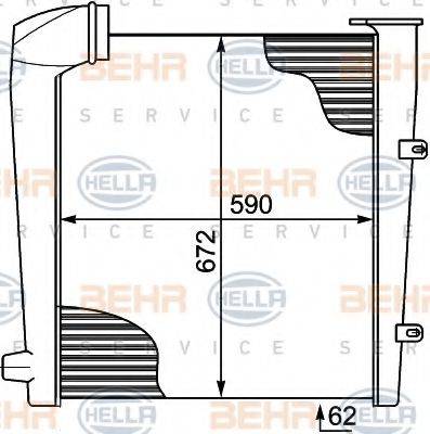 BEHR HELLA SERVICE 8ML376727651 Інтеркулер