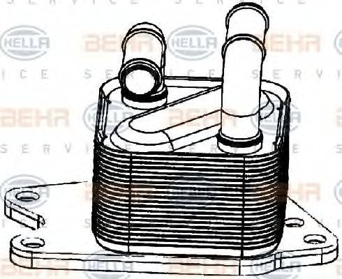 BEHR HELLA SERVICE 8MO376729251 Олійний радіатор, автоматична коробка передач