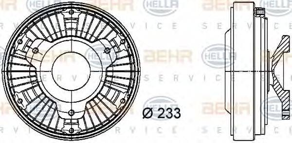 BEHR HELLA SERVICE 8MV376730061 Зчеплення, вентилятор радіатора