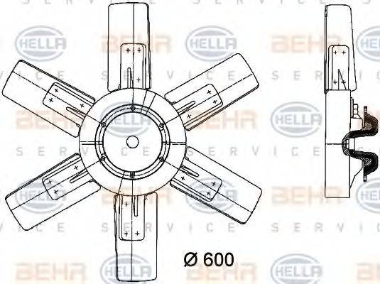 BEHR HELLA SERVICE 8MV376730791 Вентилятор, охолодження двигуна