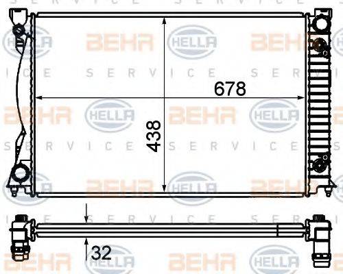 BEHR HELLA SERVICE 8MK376735151 Радіатор, охолодження двигуна