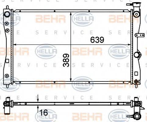 BEHR HELLA SERVICE 8MK376735401 Радіатор, охолодження двигуна