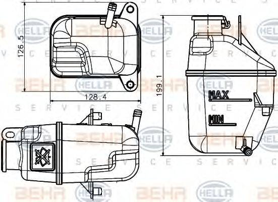 BEHR HELLA SERVICE 8MA376737231 Компенсаційний бак, охолоджуюча рідина