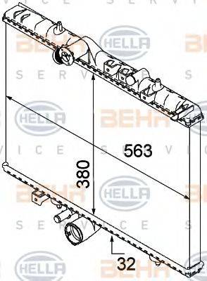 BEHR HELLA SERVICE 8MK376745081 Радіатор, охолодження двигуна