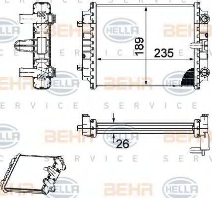 BEHR HELLA SERVICE 8MK376745661 Радіатор, охолодження двигуна