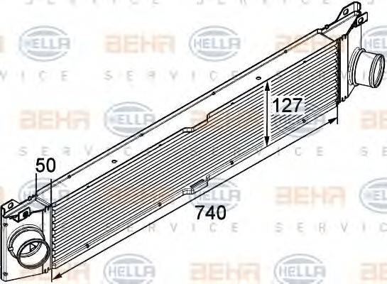 BEHR HELLA SERVICE 8ML376746011 Інтеркулер