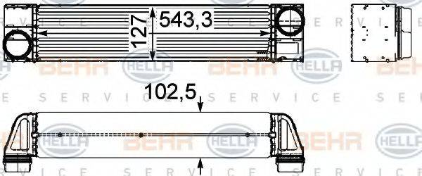 BEHR HELLA SERVICE 8ML376746051 Інтеркулер