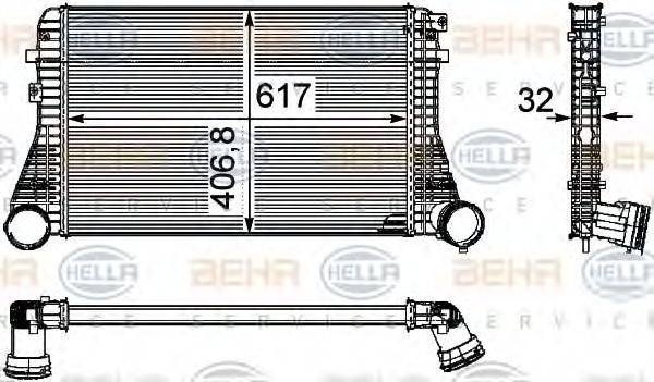 BEHR HELLA SERVICE 8ML376746061 Інтеркулер