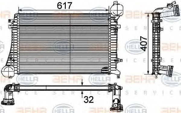 BEHR HELLA SERVICE 8ML376746071 Інтеркулер