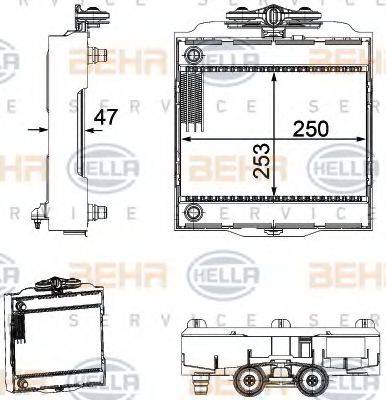 BEHR HELLA SERVICE 8MK376746511 Радіатор, охолодження двигуна