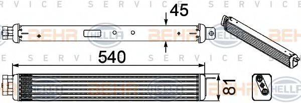 BEHR HELLA SERVICE 8MO376747211 масляний радіатор, моторне масло