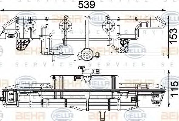 BEHR HELLA SERVICE 8MA376751211 Компенсаційний бак, охолоджуюча рідина