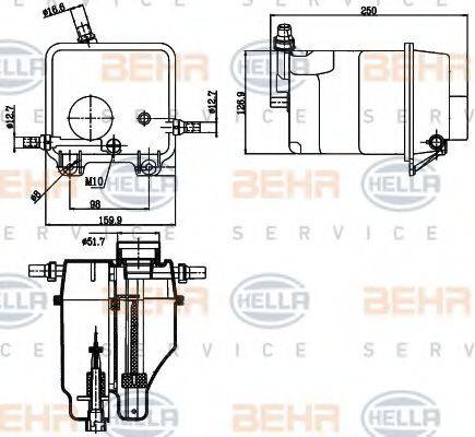 BEHR HELLA SERVICE 8MA376755211 Компенсаційний бак, охолоджуюча рідина