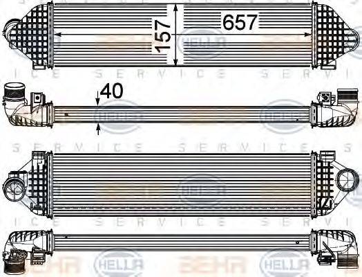 BEHR HELLA SERVICE 8ML376755631 Інтеркулер