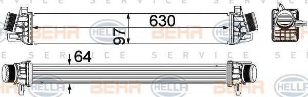 BEHR HELLA SERVICE 8ML376756291 Інтеркулер