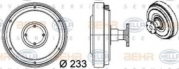 BEHR HELLA SERVICE 8MV376757091 Зчеплення, вентилятор радіатора