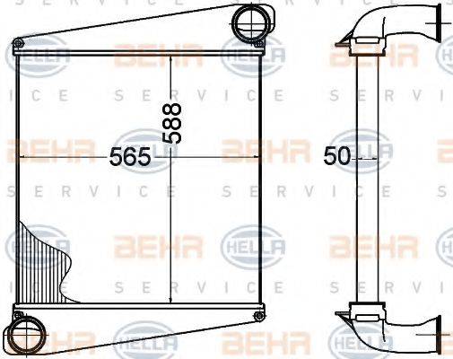 BEHR HELLA SERVICE 8ML376758201 Інтеркулер