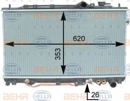 BEHR HELLA SERVICE 8MK376762161 Радіатор, охолодження двигуна