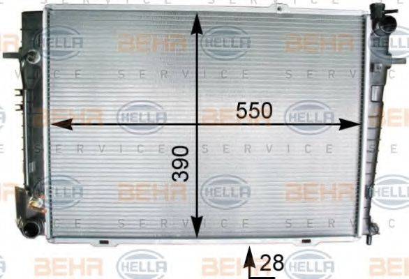 BEHR HELLA SERVICE 8MK376763331 Радіатор, охолодження двигуна