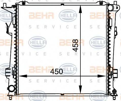 BEHR HELLA SERVICE 8MK376764461 Радіатор, охолодження двигуна