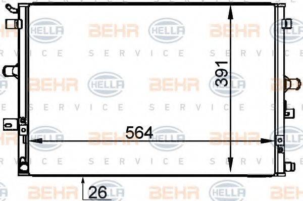 BEHR HELLA SERVICE 8ML376765081 Інтеркулер