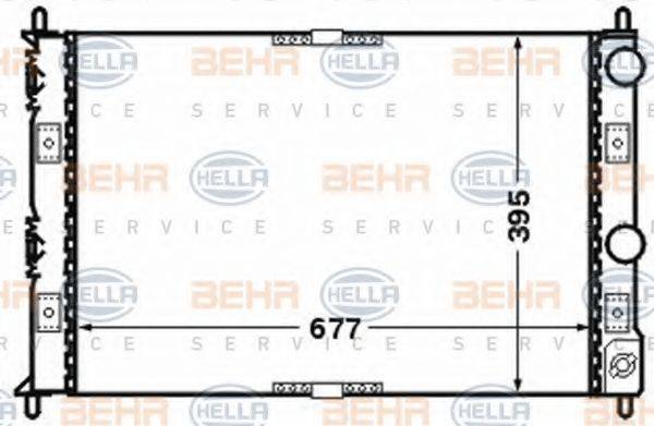 BEHR HELLA SERVICE 8MK376766551 Радіатор, охолодження двигуна