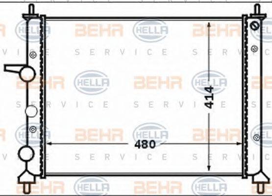 BEHR HELLA SERVICE 8MK376767591 Радіатор, охолодження двигуна